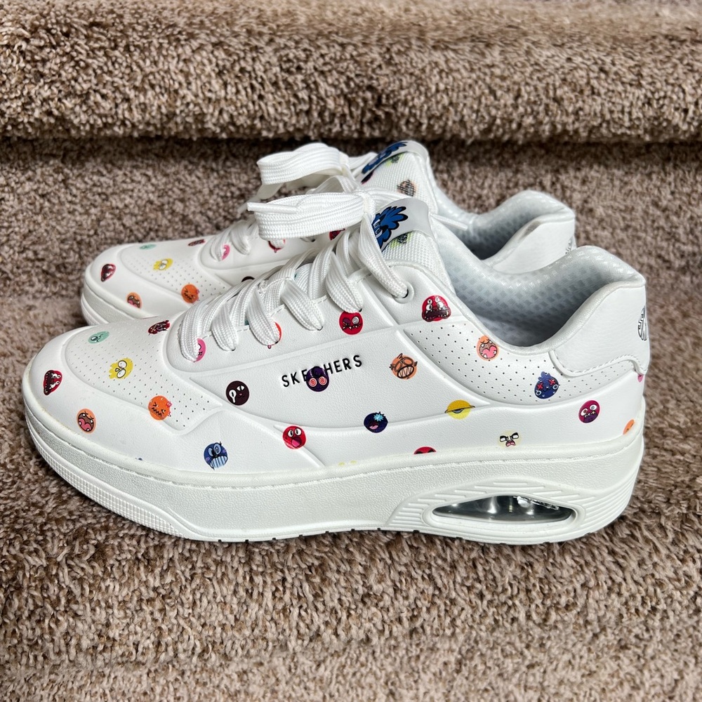 Skechers. X Vexx Multi-Moji White Sneakers - Picture 7 of 14